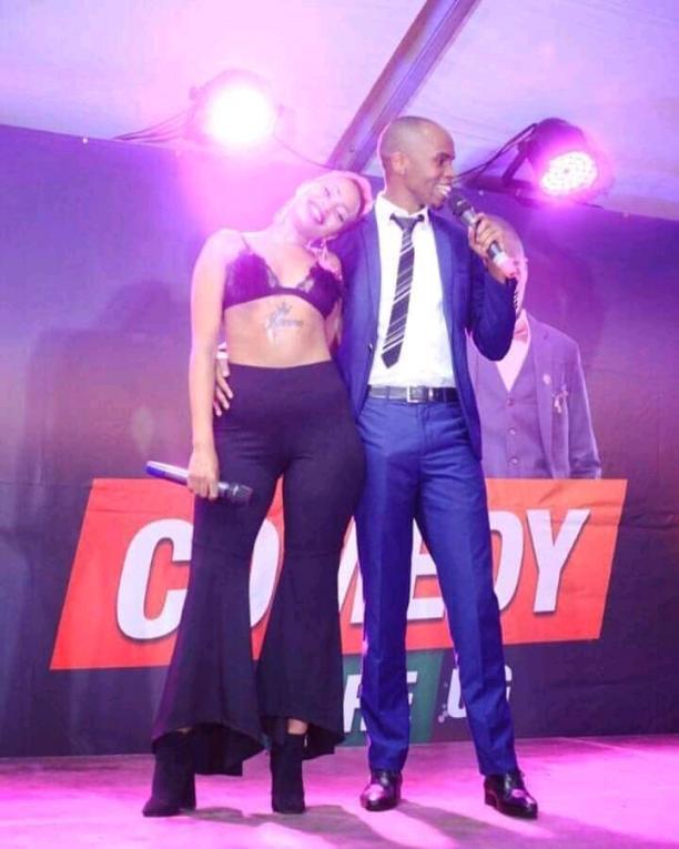 Alex Muhangi Whooper is very restless after standing next to Sheebah
