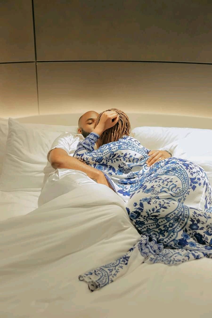 Rema and her husband, Hamza in bed 
