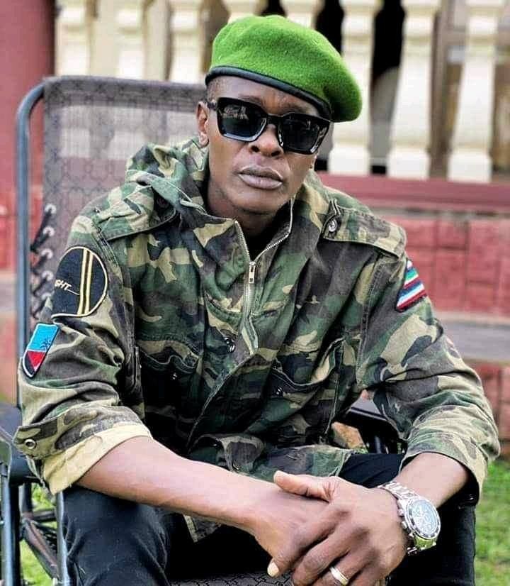 Jose Chameleone wears military attire in honour of the fallen soldier