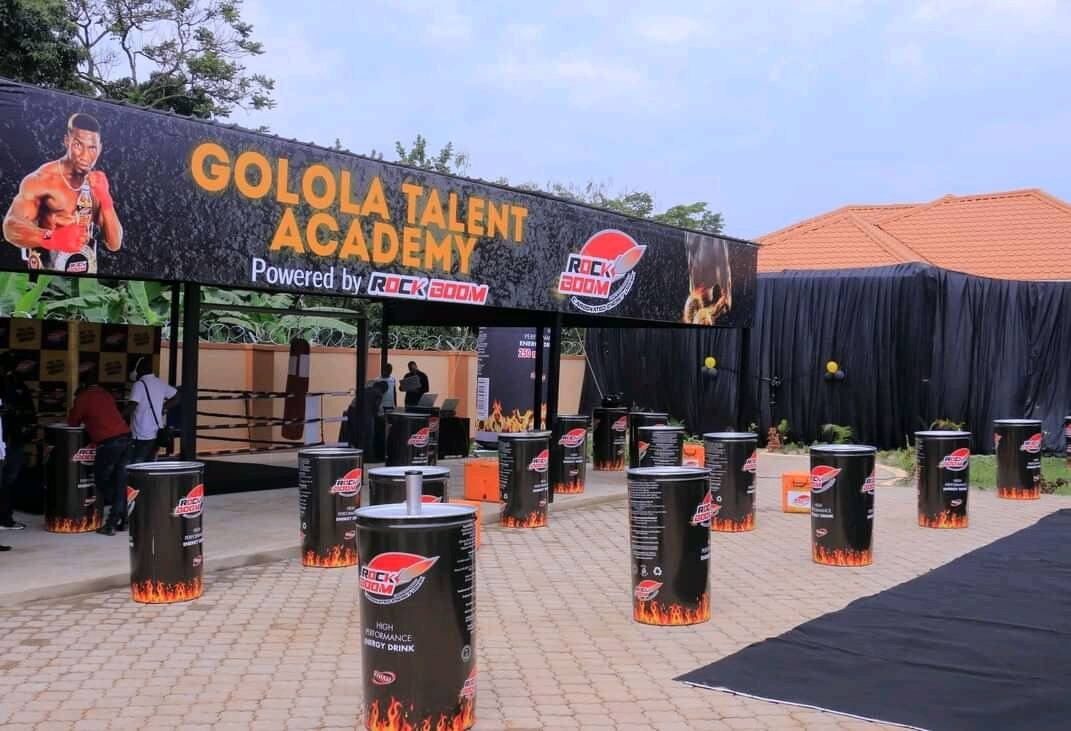 Outside Golola's Talent Academy 