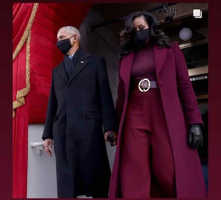 Barack and Michelle Obama at the inauguration