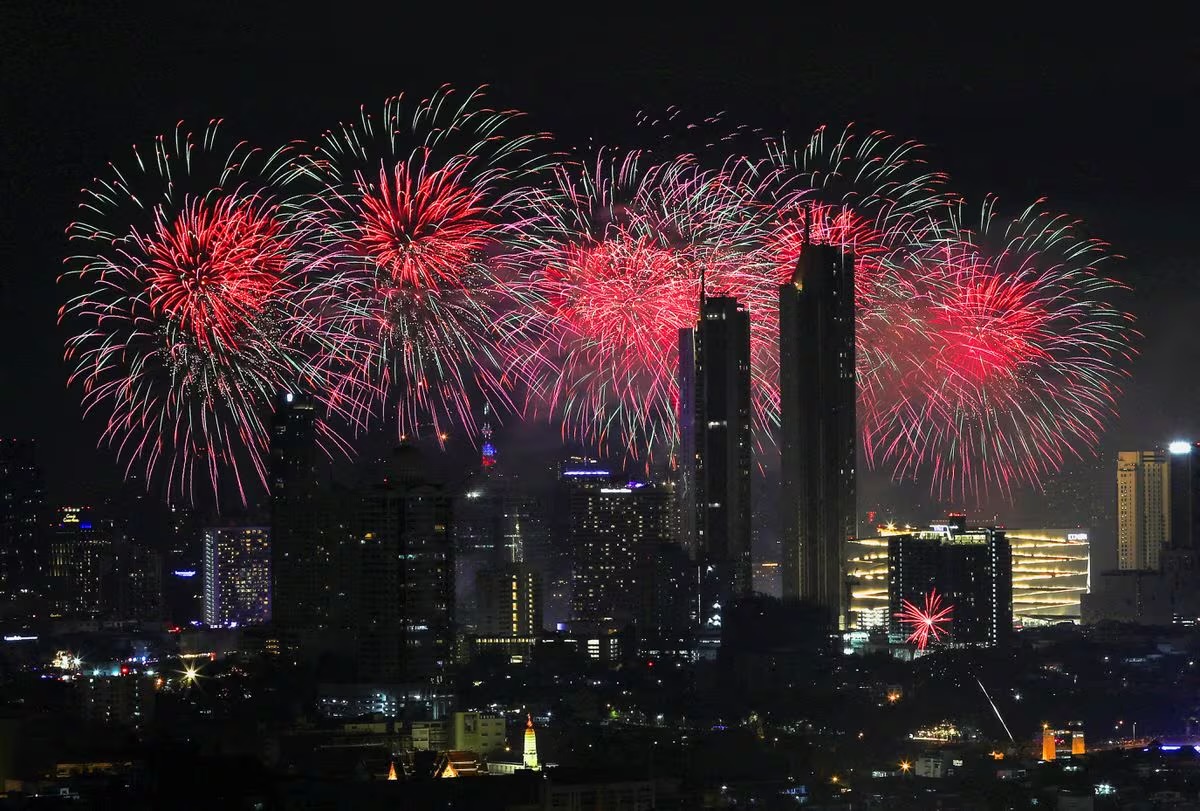 Fireworks Bangkok, Thailand. 