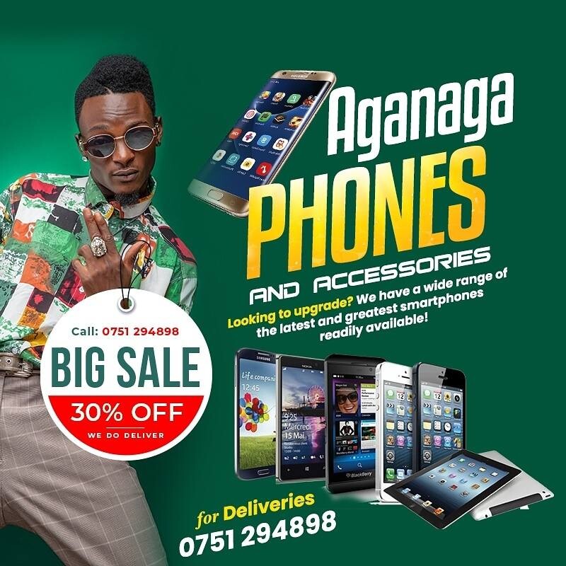 Poster showing AgaNaga's phone business 