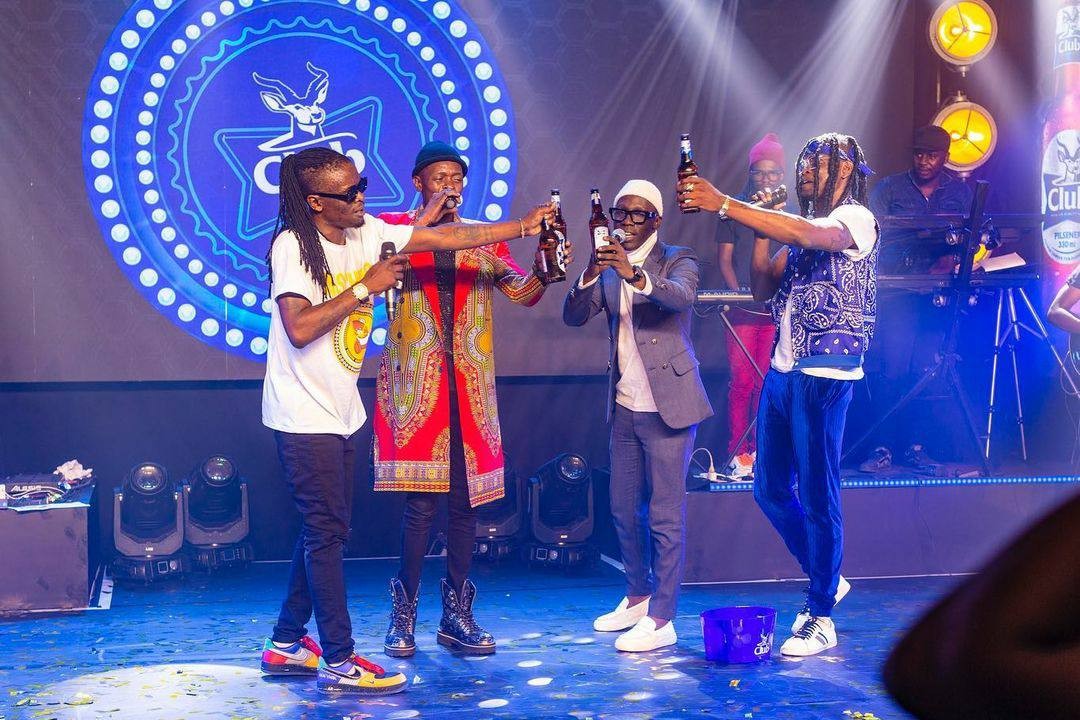 Jose Chameleone , Weasel and Pallaso Toast to life