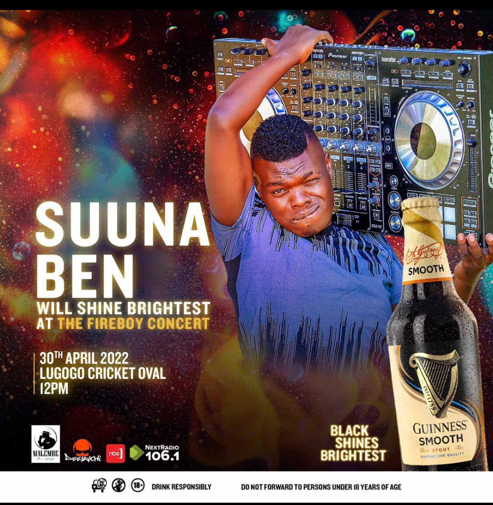 Ssuuna Ben set to thrill Urban Audience at Fireboy's show in Kampala!