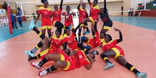 Uganda Volleyball Lady Cranes qualify for CAVB Womens African Nations Volleyball Championship Quarter Finals after defeating Burkina Faso